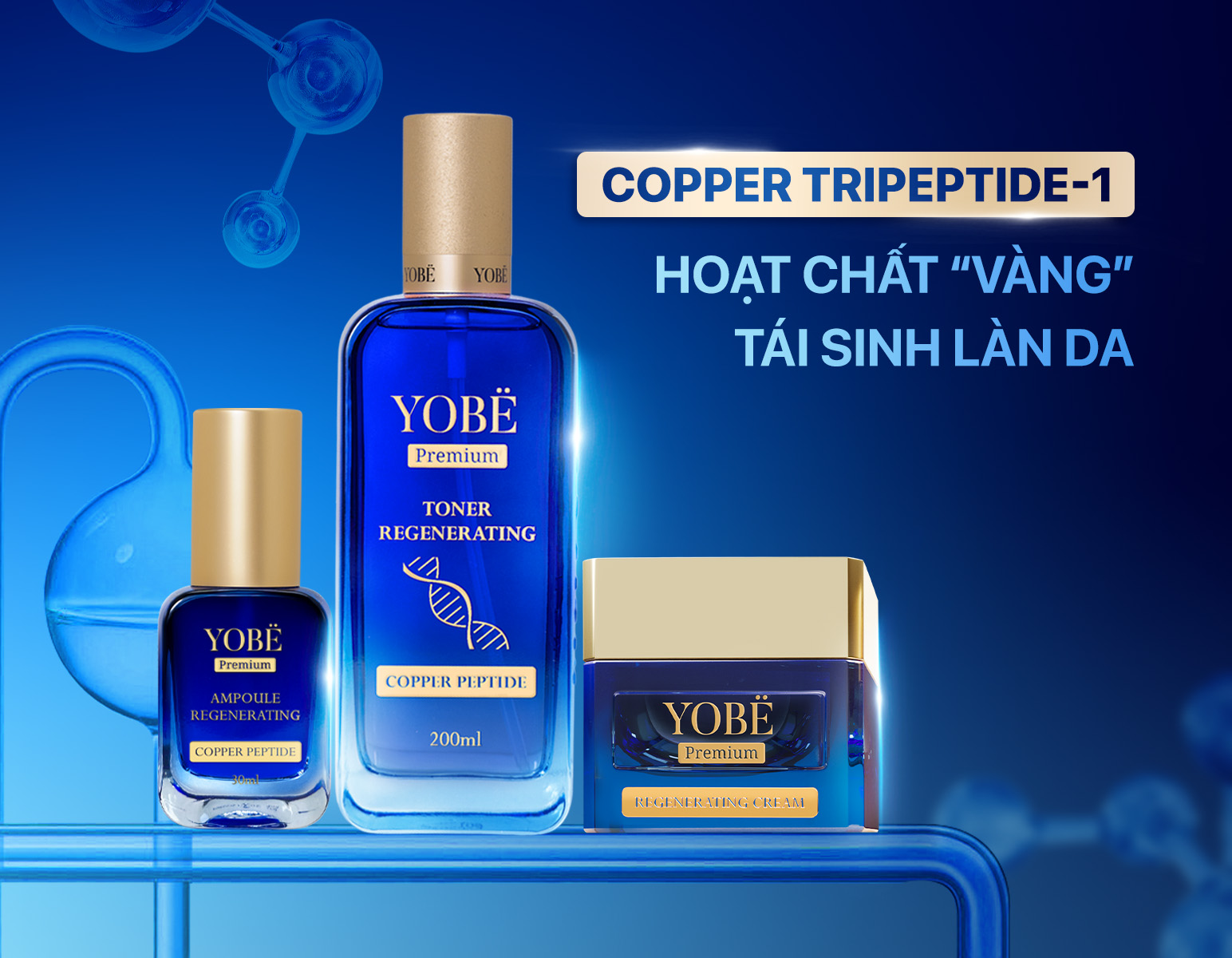 TÁI SINH LÀN DA cùng Copper Peptide YOBE