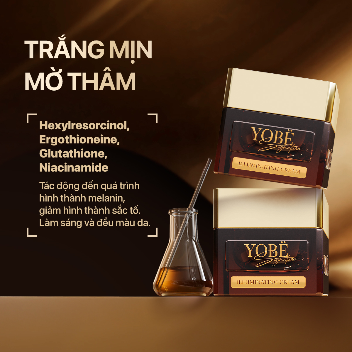 Kem Dưỡng Trắng Mịn - Mờ Nám - Căng Bóng Chuyên Sâu YOBE Signature Illuminating Cream