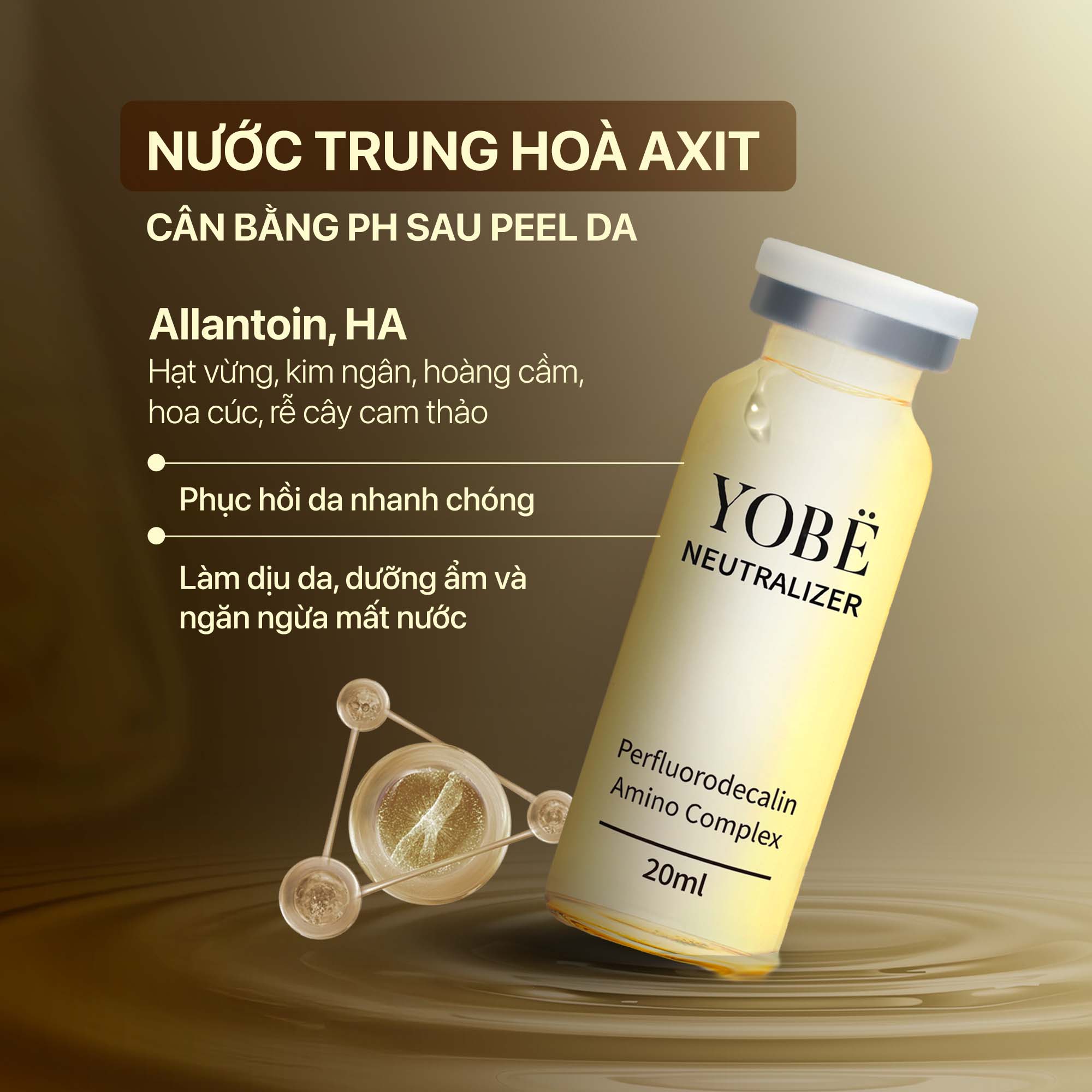 Combo 3 Peel Tái Tạo Da AHA PHA & 2 Trung Hoà pH Yobe