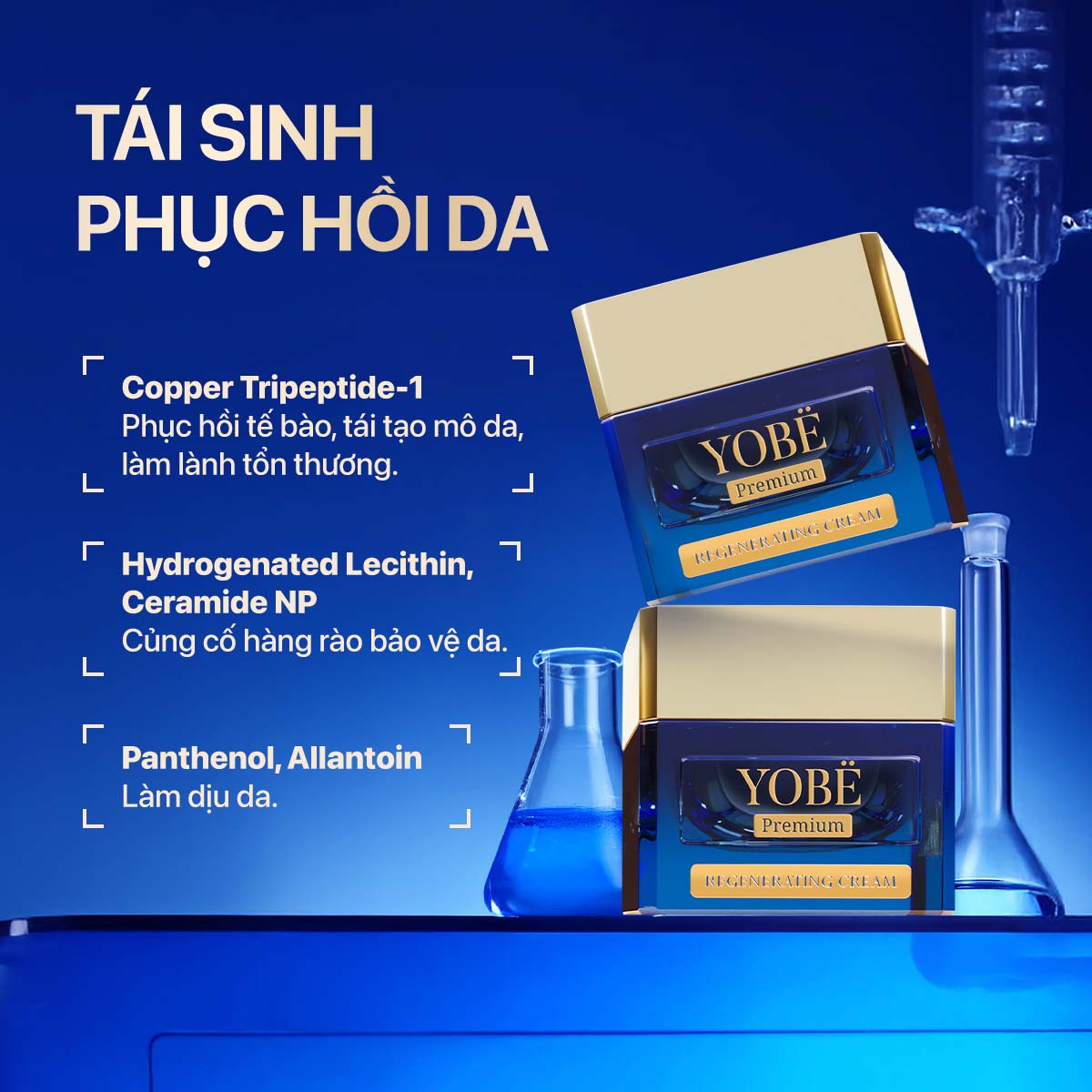 Set Kem Dưỡng Tái Sinh Làn Da - Căng bóng - Trắng mịn - Mờ Nám YOBE