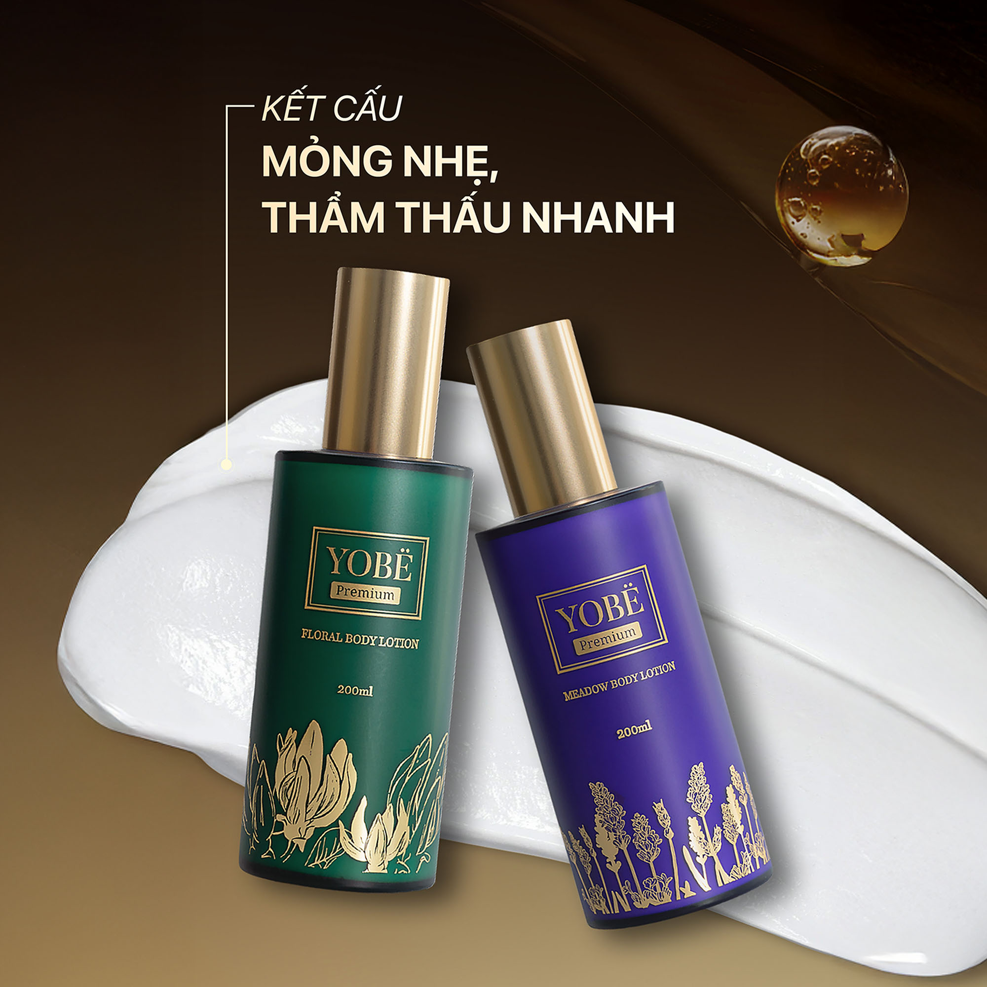 Combo Lotion Dưỡng Thể Trắng Da Hương Hoa Pháp YOBE